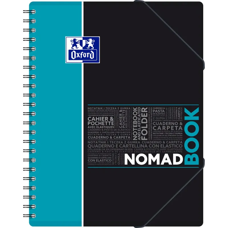 NOMADEBOOK OXFORD ETUDIANT I+4 A4+ 160P SEYES AQUA