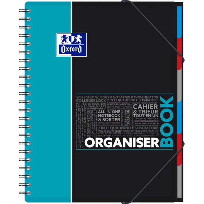 ORGANISERBOOK OXFORD ETUDIANT I+4 A4+ 160P SEYES AQUA