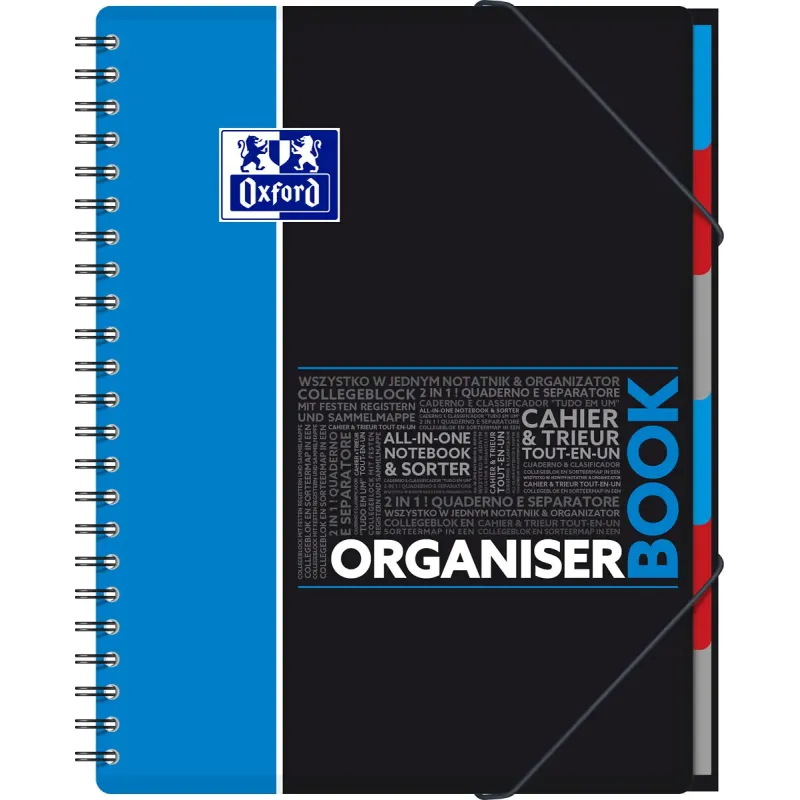 ORGANISERBOOK OXFORD ETUDIANT I+4 A4+ 160P SEYES BLEU