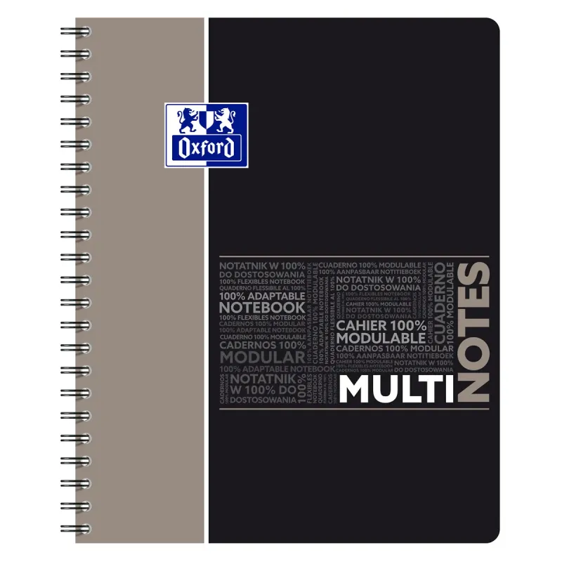 MULTINOTE OXFORD ETUDIANT I+4 A4+ 160P SEYES GRIS
