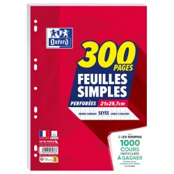 FEUILLES SIMPLES OXFORD PERFOREES FILM 300P OPTIK P. SEYES