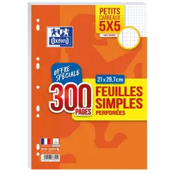 FEUILLES SIMPLES OXFORD PERFOREES FILM 300P OPTIK P. Q5/5