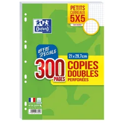 COPIES DOUBLES OXFORD PERFOREES 210X297 FILM 300P OPTIK P. Q5/5+MARGE