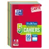 LOT DE 5 CAHIERS OXFORD AGRAFE 210X297 96P OPTIK P. SEYES ASSORTI
