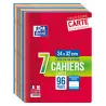LOT DE 7 CAHIERS OXFORD AGRAFE 240X320 96P OPTIK P. SEYES ASSORTI