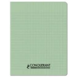 CAHIER PP 17X22 96P SEYES VERT PASTEL