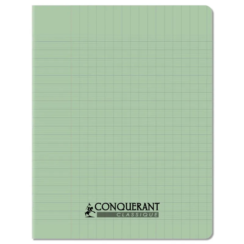 CAHIER PP 17X22 96P SEYES VERT PASTEL