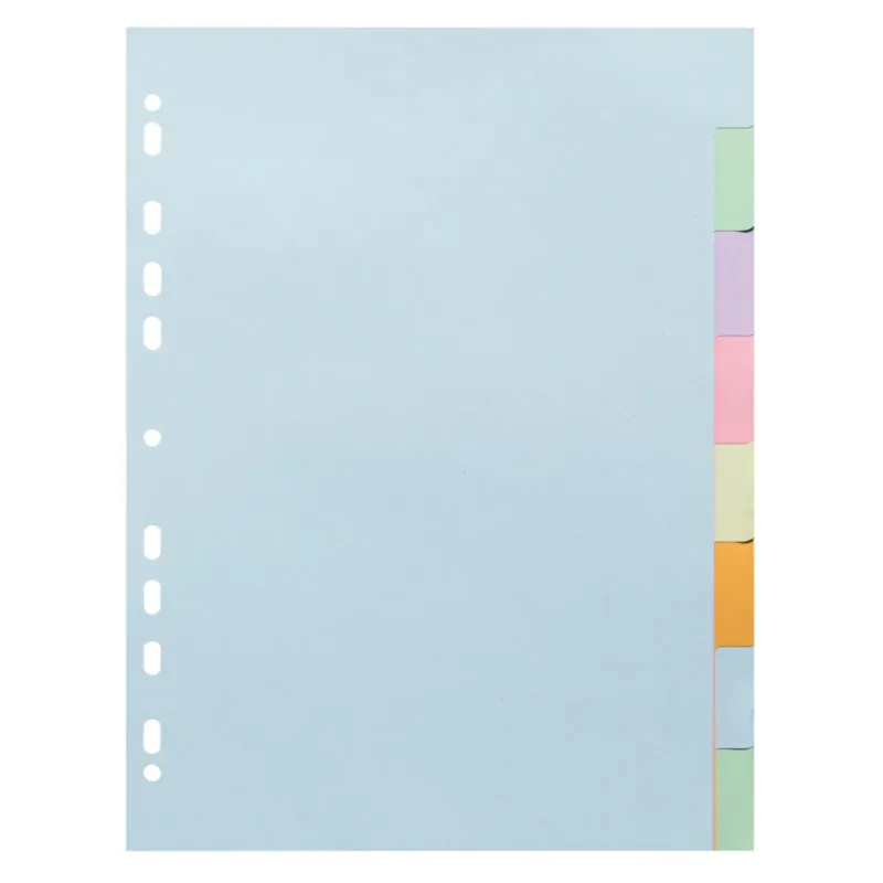 INTERCALAIRES A4 CARTE 8 POSITIONS COLORIS PASTELS INTERCALAIRES A4 CARTE 8 POSITIONS COLORIS PASTELS