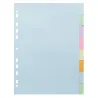 INTERCALAIRES A4 CARTE 8 POSITIONS COLORIS PASTELS