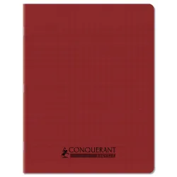 CAHIER PP RECYCLE17X22 96P SEYES ROUGE