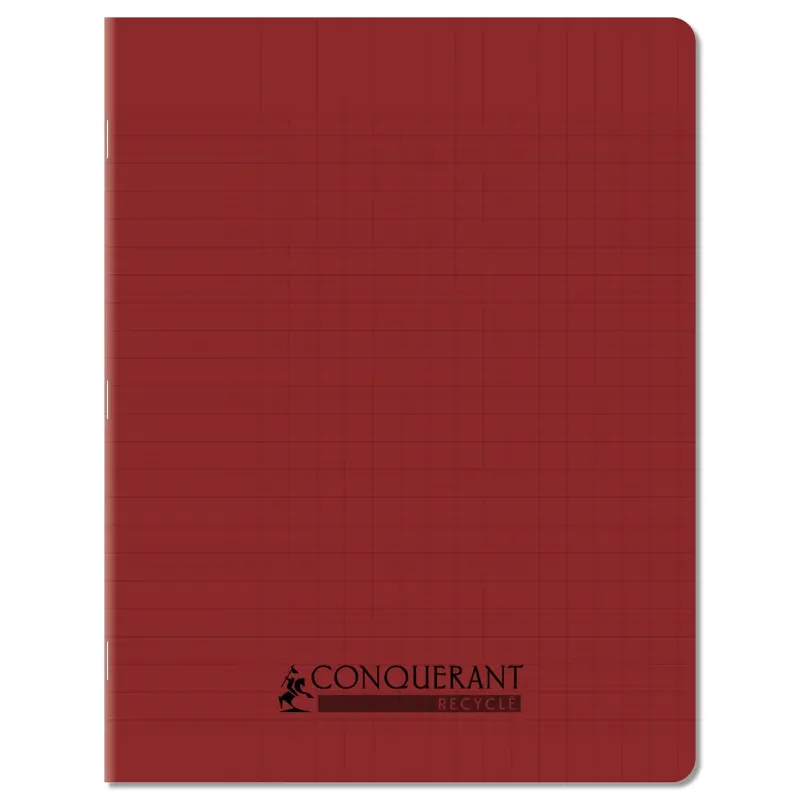 CAHIER PP RECYCLE17X22 96P SEYES ROUGE