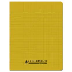 CAHIER PP RECYCLE 17X22 96P SEYES JAUNE