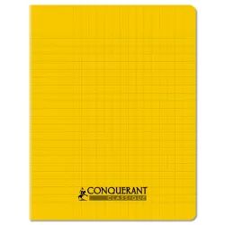 CAHIER PP JAUNE 17X22 96P SEYES 90G PIQURE