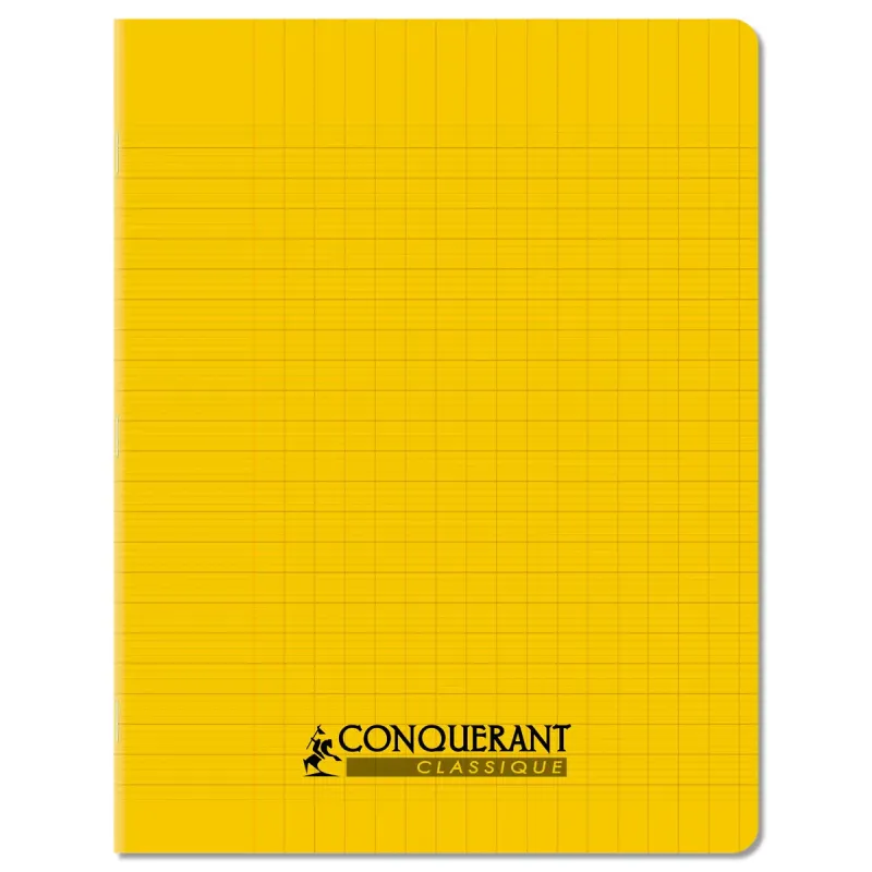 CAHIER PP JAUNE 17X22 96P SEYES 90G PIQURE