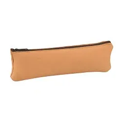 FOURRE-TOUT PLAT OXFORD CUIR NATUREL BEIGE
