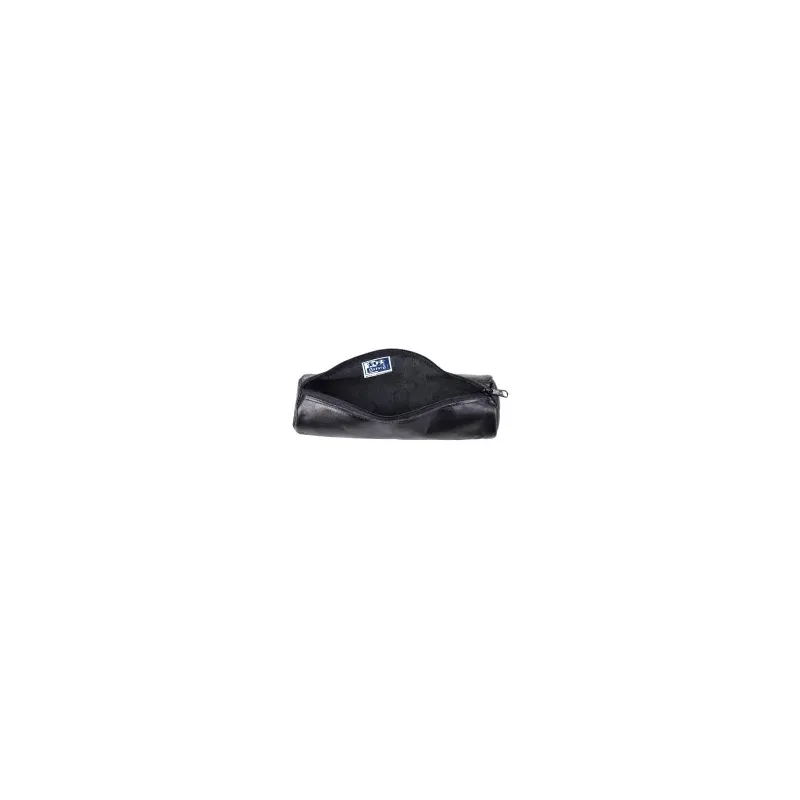 FOURRE-TOUT ROND OXFORD CUIR EBENE NOIR