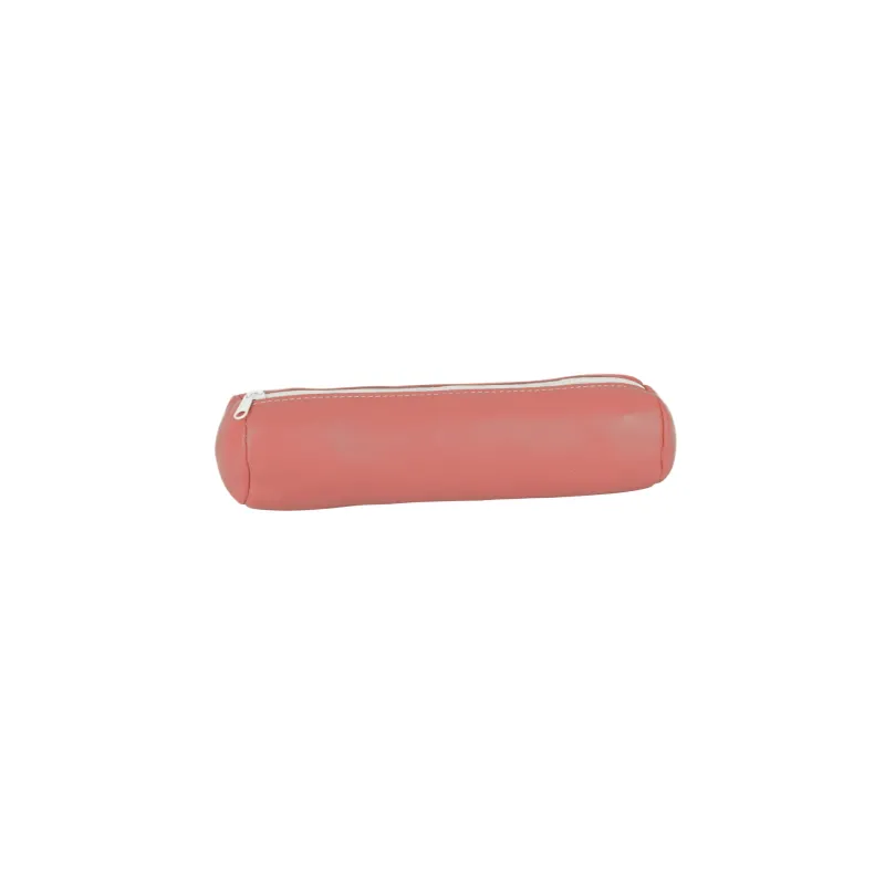 FOURRE-TOUT ROND OXFORD CUIR TEINTE TERRACOTA