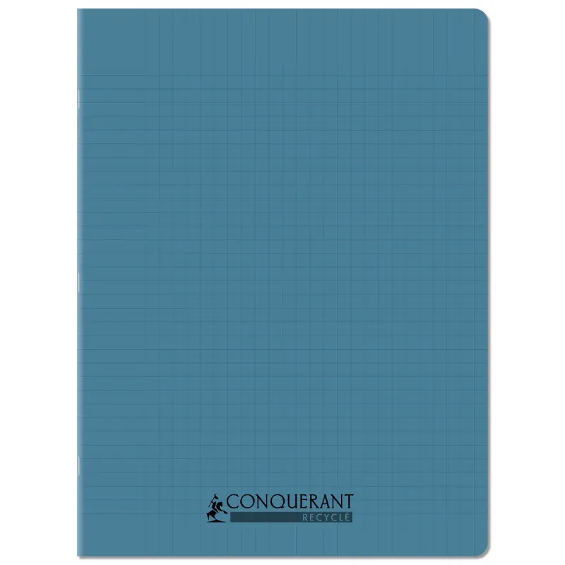 CAHIER PP RECYCLE 24X32 96P SEYES BLEU