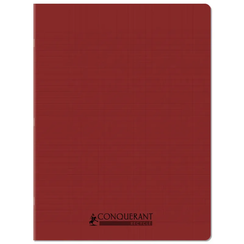 CAHIER PP RECYCLE 24X32 96P ROUGE