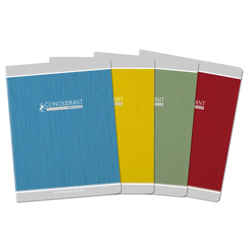 CAHIER CONQUERANT CLASSIQUE AGRAFE 170X220 96P 90G SEYES RECYCLE