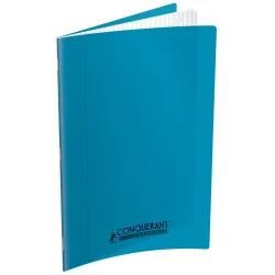 CAHIER PP TURQUOISE 24X32 96P SEYES 90G PIQURE