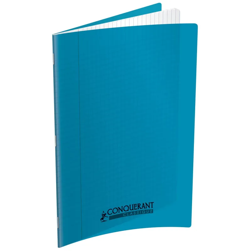 CAHIER PP TURQUOISE 24X32 96P SEYES 90G PIQURE
