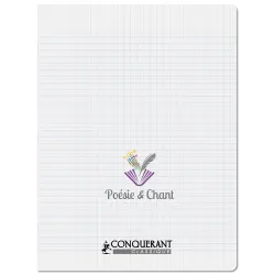 CAHIER POESIE ET CHANT PP 24X32 48P SEYES/UNI 90G PIQURE