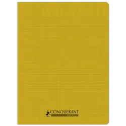 CAHIER PP RECYCLE 24X32 96P SEYES JAUNE