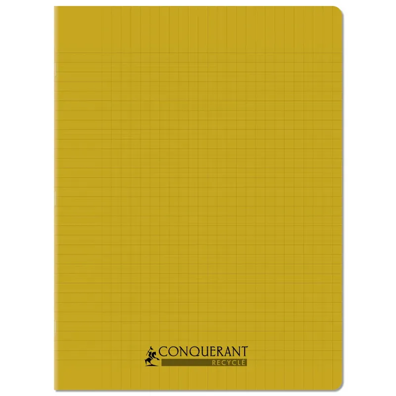CAHIER PP RECYCLE 24X32 96P SEYES JAUNE