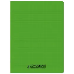CAHIER PP VERT 24X32 48P SEYES 90G PIQURE