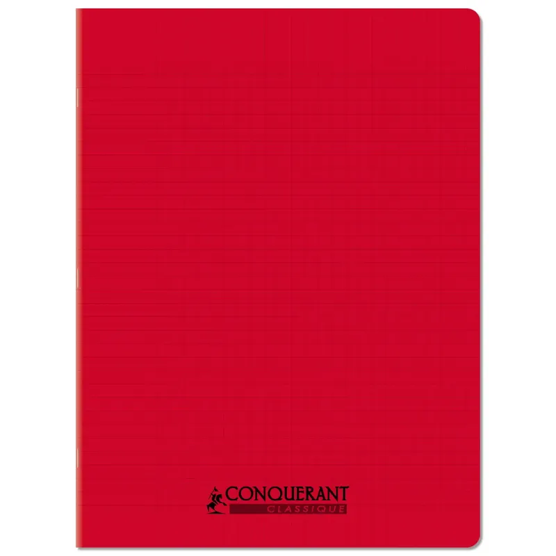 CAHIER PP ROUGE 24X32 48P SEYES 90G PIQURE