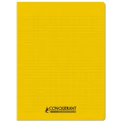 CAHIER PP JAUNE 24X32 48P SEYES 90G PIQURE