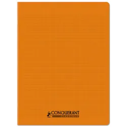 CAHIER PP ORANGE 24X32 48P SEYES 90G PIQURE