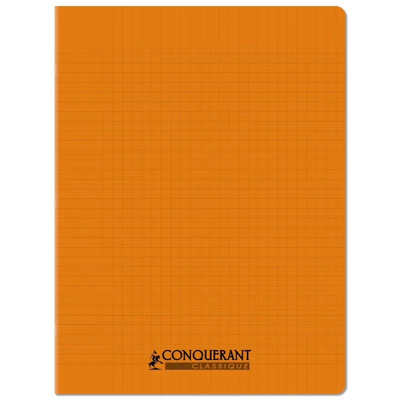 CAHIER PP ORANGE 24X32 48P SEYES 90G PIQURE