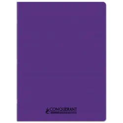 CAHIER PP VIOLET 24X32 48P SEYES 90G PIQURE
