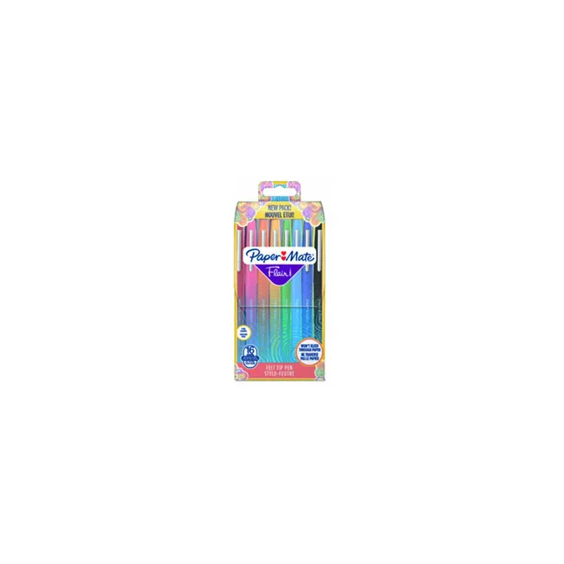 FLAIR ORIGINAL 16 FEUTRES ECRITURE COLORIS FUN ASSORTIS