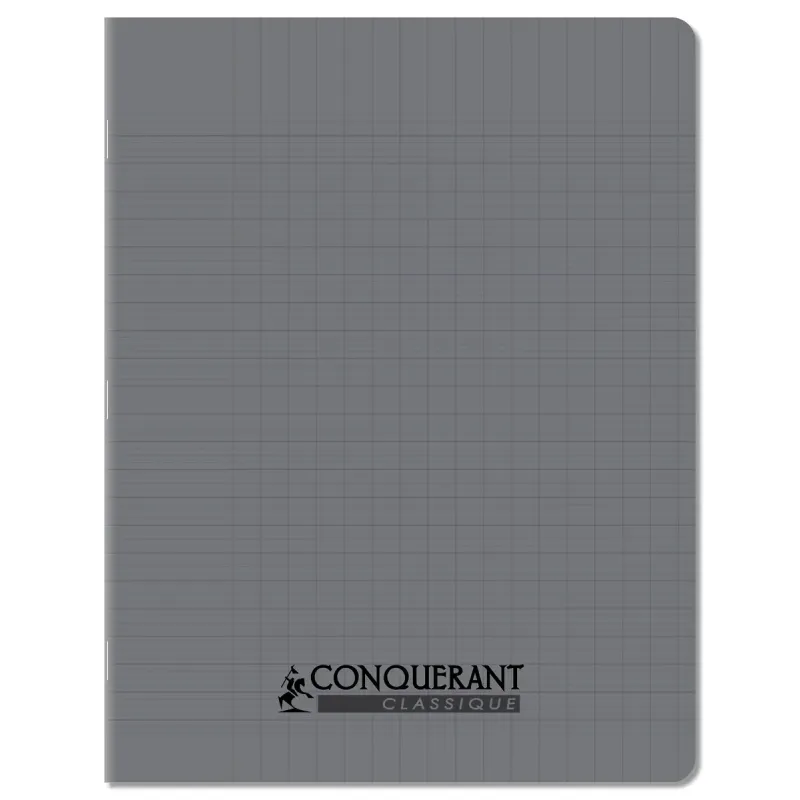 CAHIER PP GRIS 17X22 96P SEYES 90G PIQURE