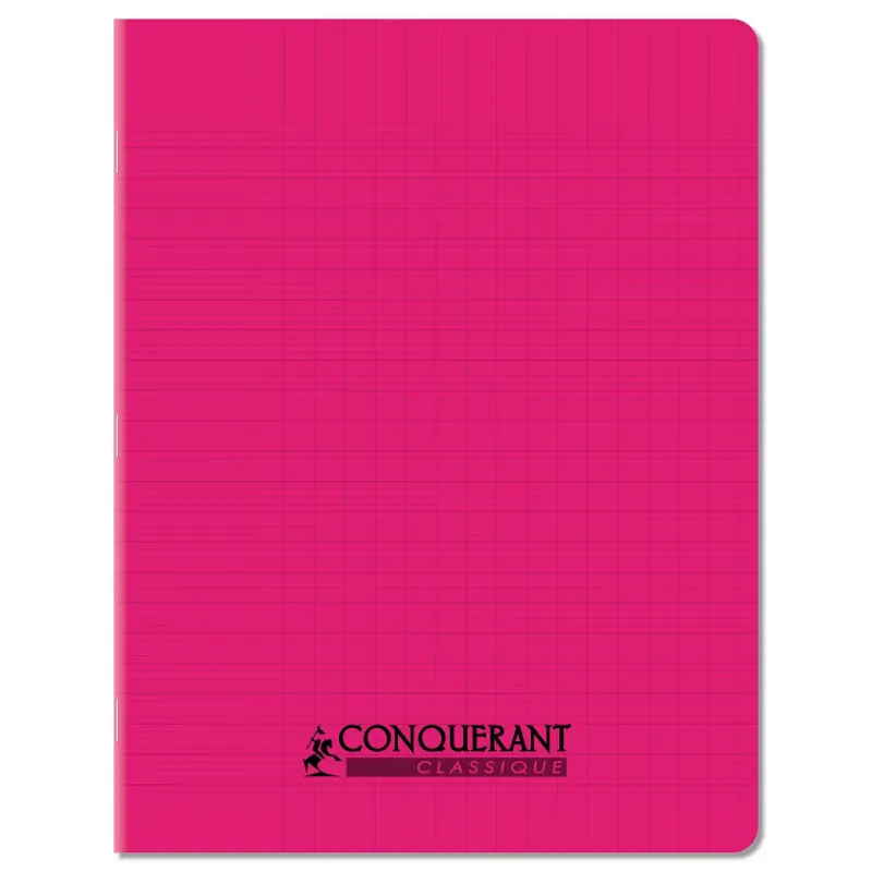 CAHIER PP ROSE 17X22 96P SEYES 90G PIQURE