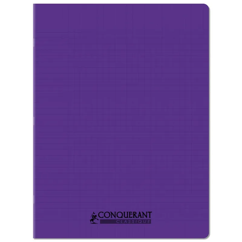CAHIER PP VIOLET 24X32 96P SEYES 90G PIQURE
