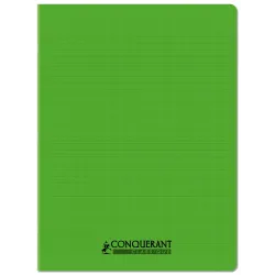 CAHIER PP VERT 24X32 96P SEYES 90G PIQURE
