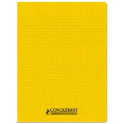 CAHIER PP JAUNE 24X32 96P SEYES 90G PIQURE
