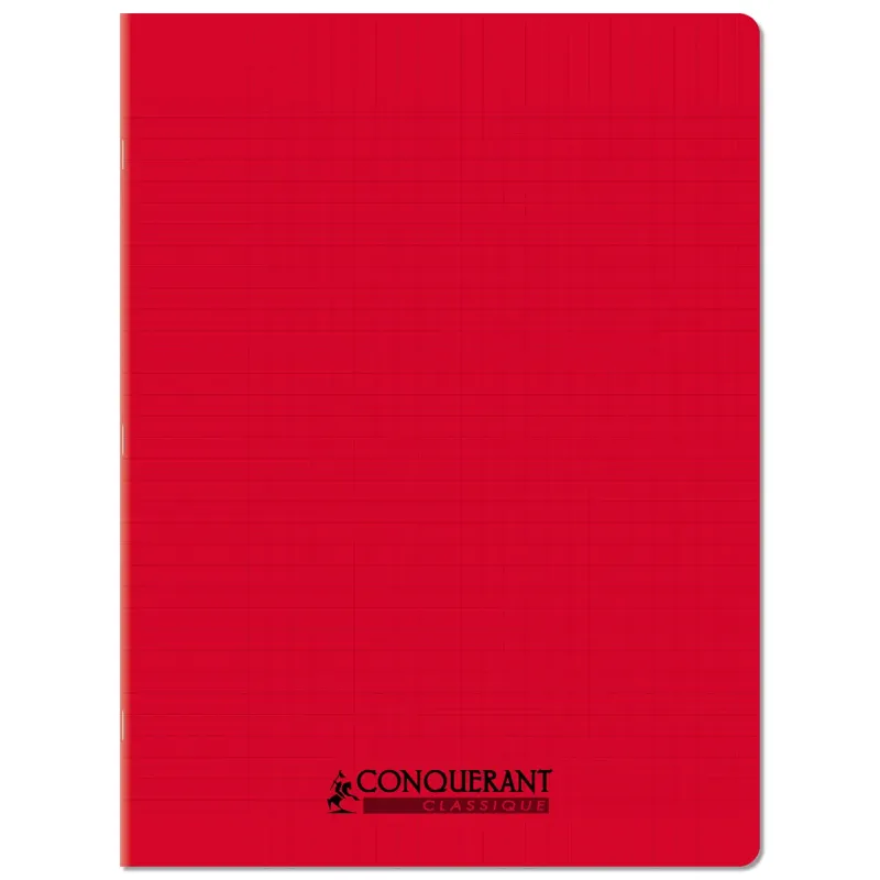 CAHIER PP ROUGE 24X32 96P SEYES 90G PIQURE