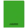CAHIER PP VERT 17X22 96P SEYES 90G PIQURE