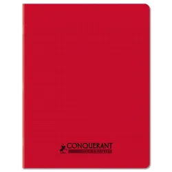 CAHIER PP ROUGE 17X22 96P SEYES 90G PIQURE