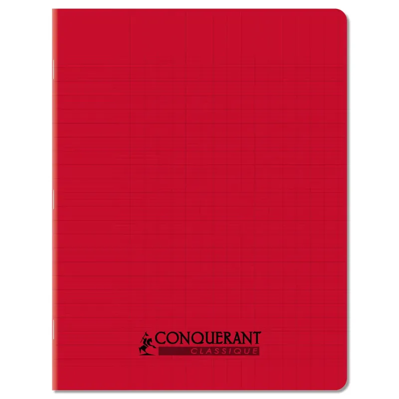 CAHIER PP ROUGE 17X22 96P SEYES 90G PIQURE
