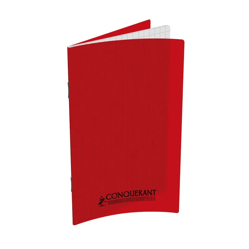 CARNET PIQURE PP ROUGE 9X14 96P 5X5 90G