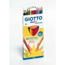 12 CRAYONS DE COULEURS ELIOS WOOD