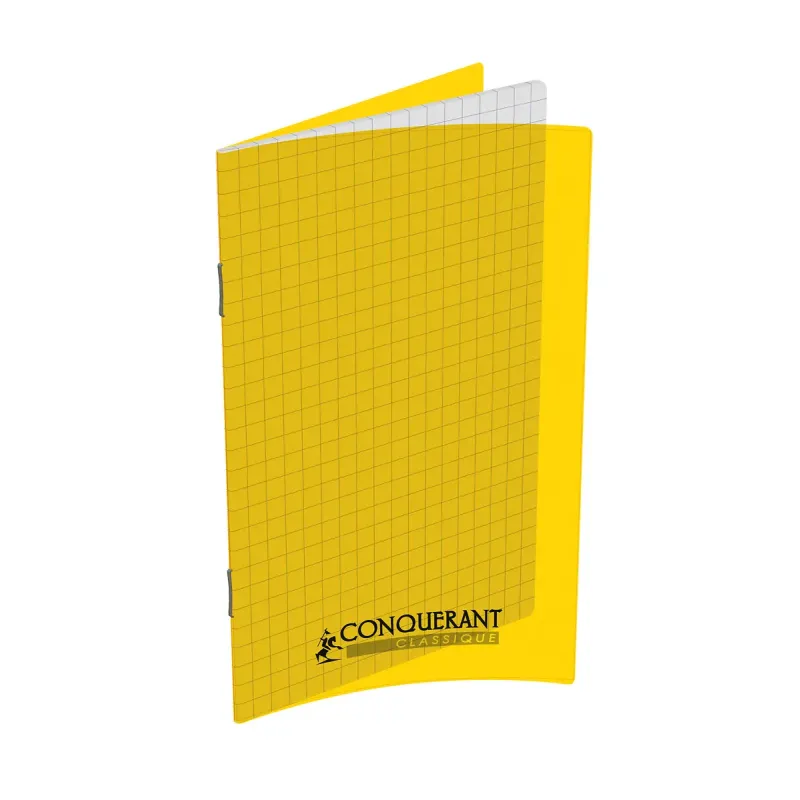 CARNET PIQURE PP JAUNE 11X17 96P 5X5 90G
