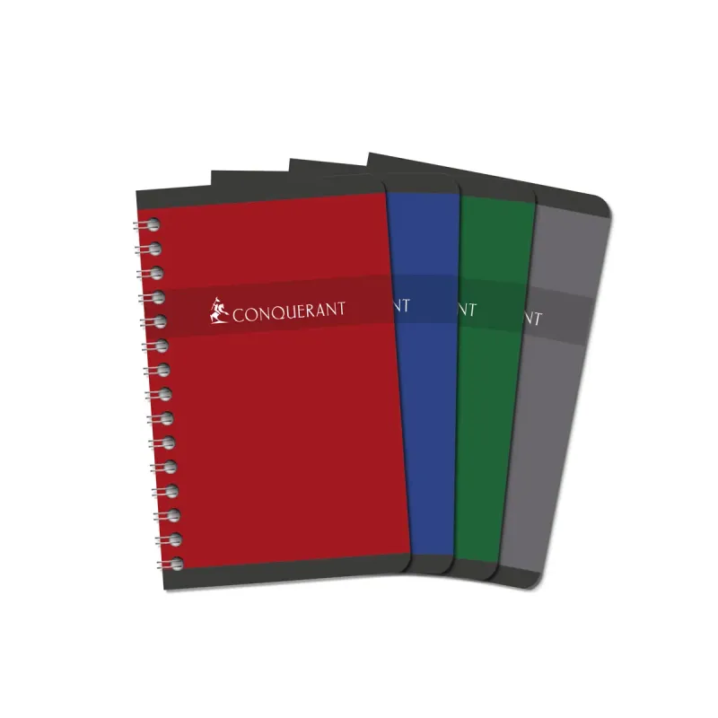 CARNET RELIURE INTEGRALE 9X14 100P 5X5 70G
