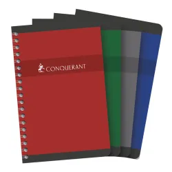 CARNET RELIURE INTEGRALE 11X17 100P 5X5 70G